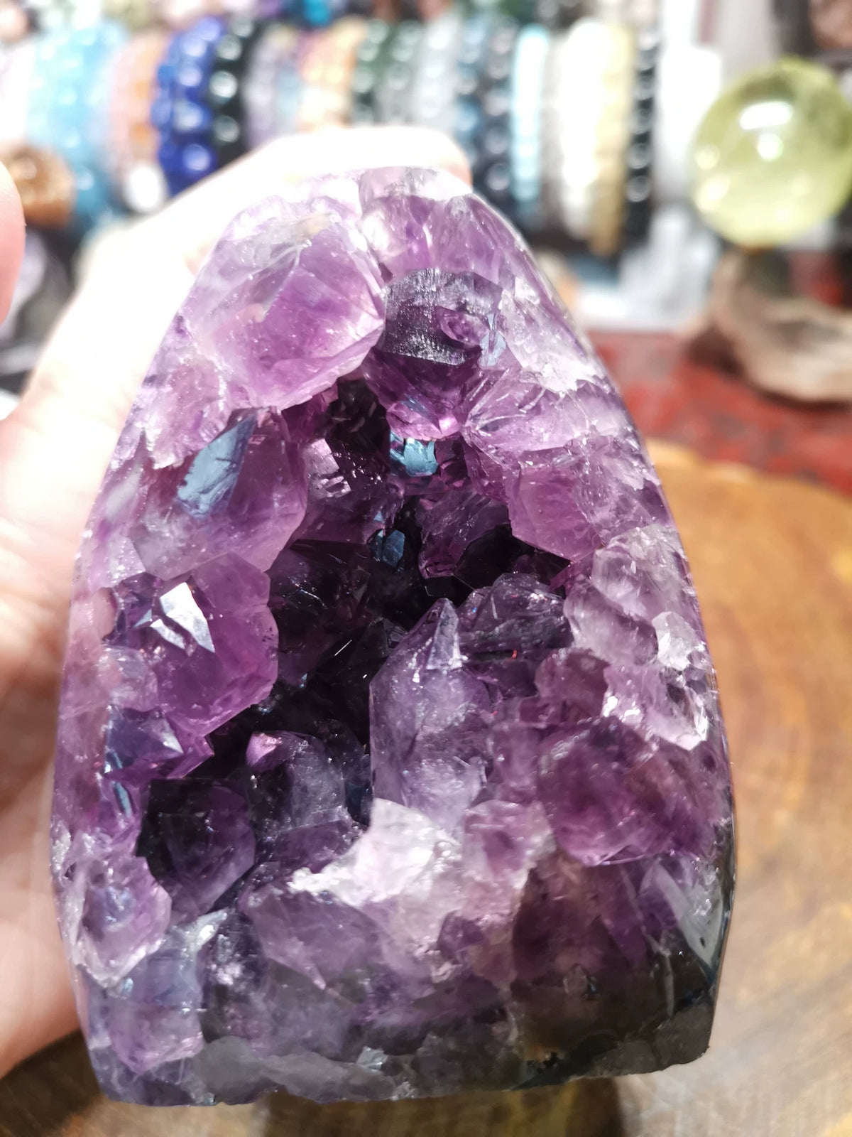Uruguayan Amethyst Geode with Large Crystal Points