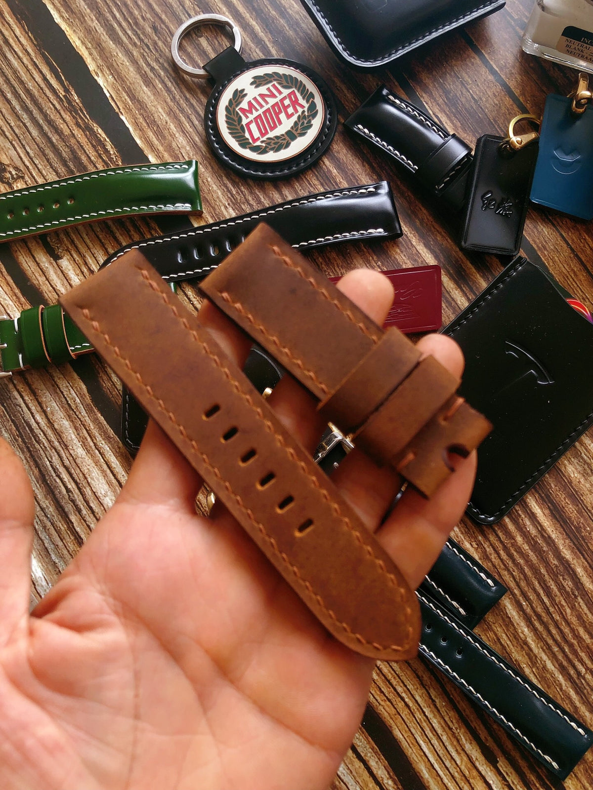 Handcrafted Crazy Horse Leather Watch Strap