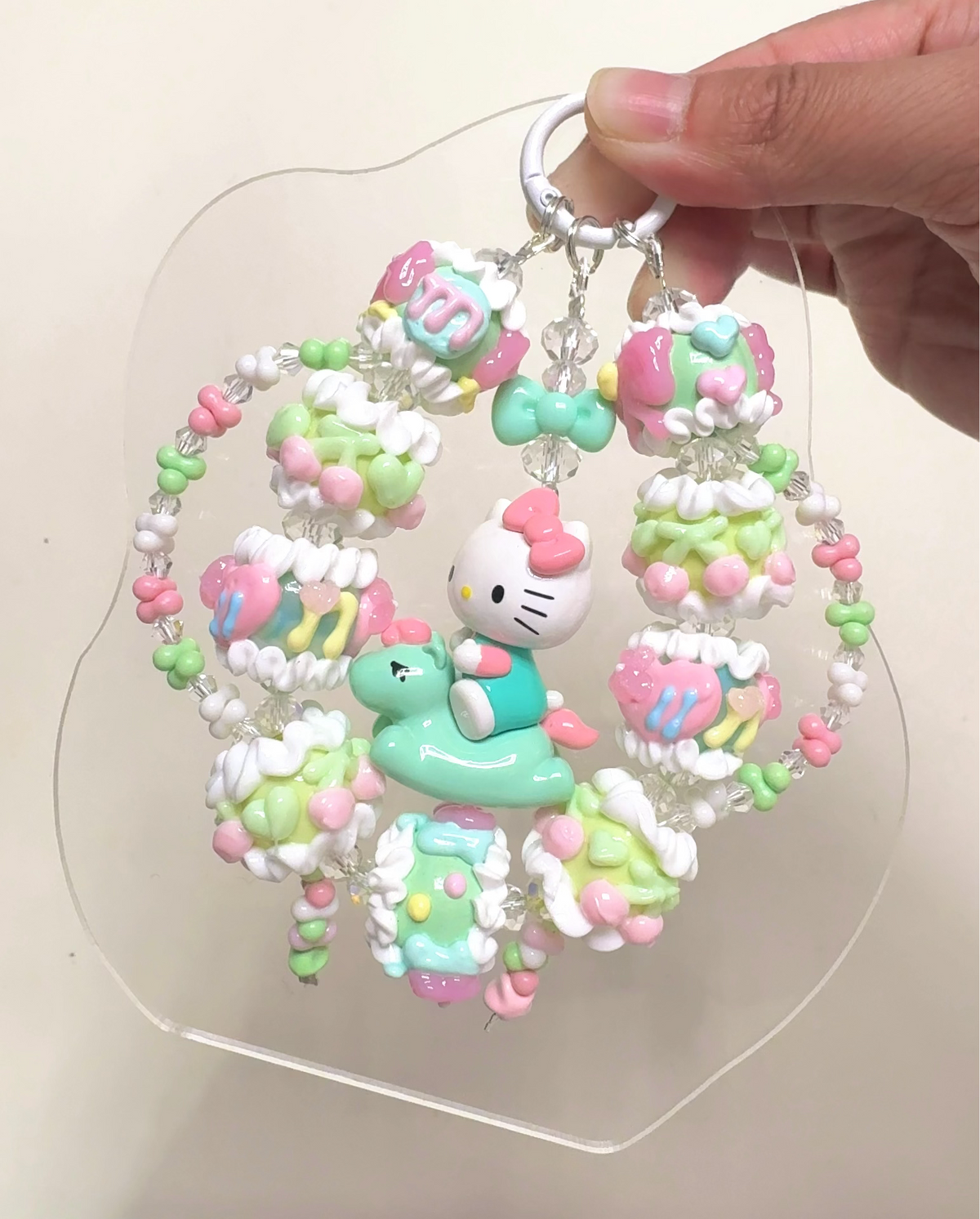 Hello Kitty Pony Beaded Phone Charm