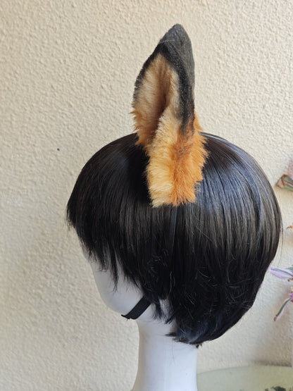 Handmade Red Fox Ears Cosplay Headband, 10cm Tall