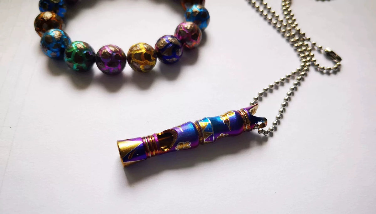 Titanium Alloy Mini Whistle Pendant