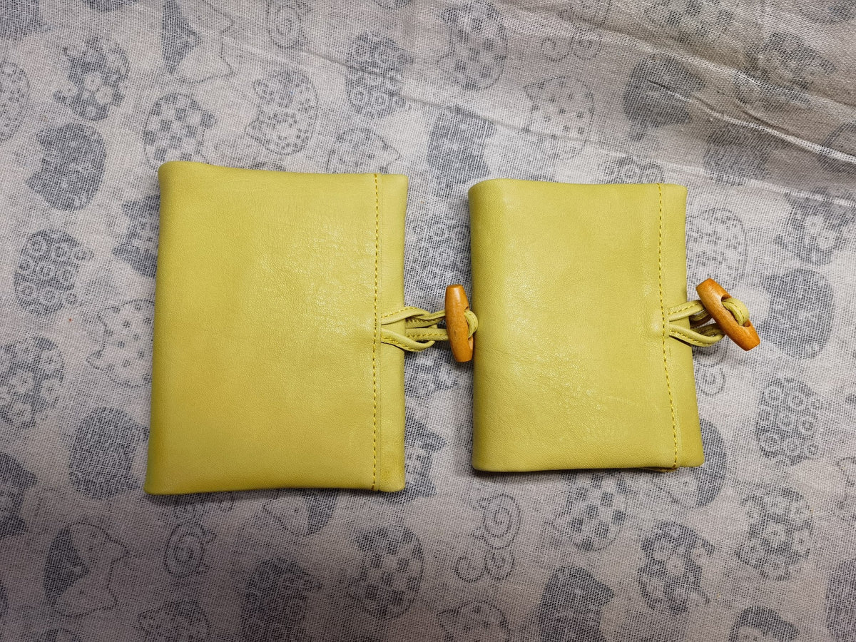 Lemon Yellow Sheepskin A7 Ring Planner Cover