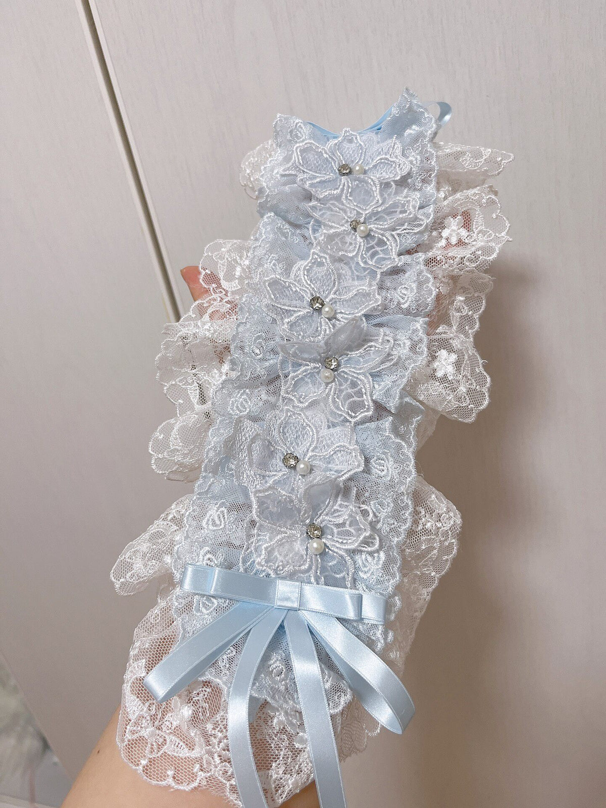 Handmade Lolita Lace Headband Light Blue