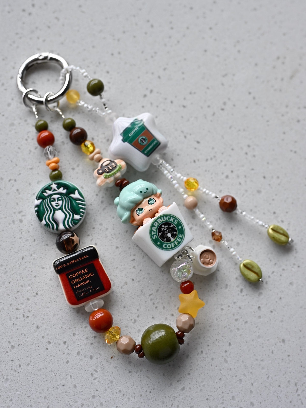 Resin Dimoo Phone Charm Starbucks Theme