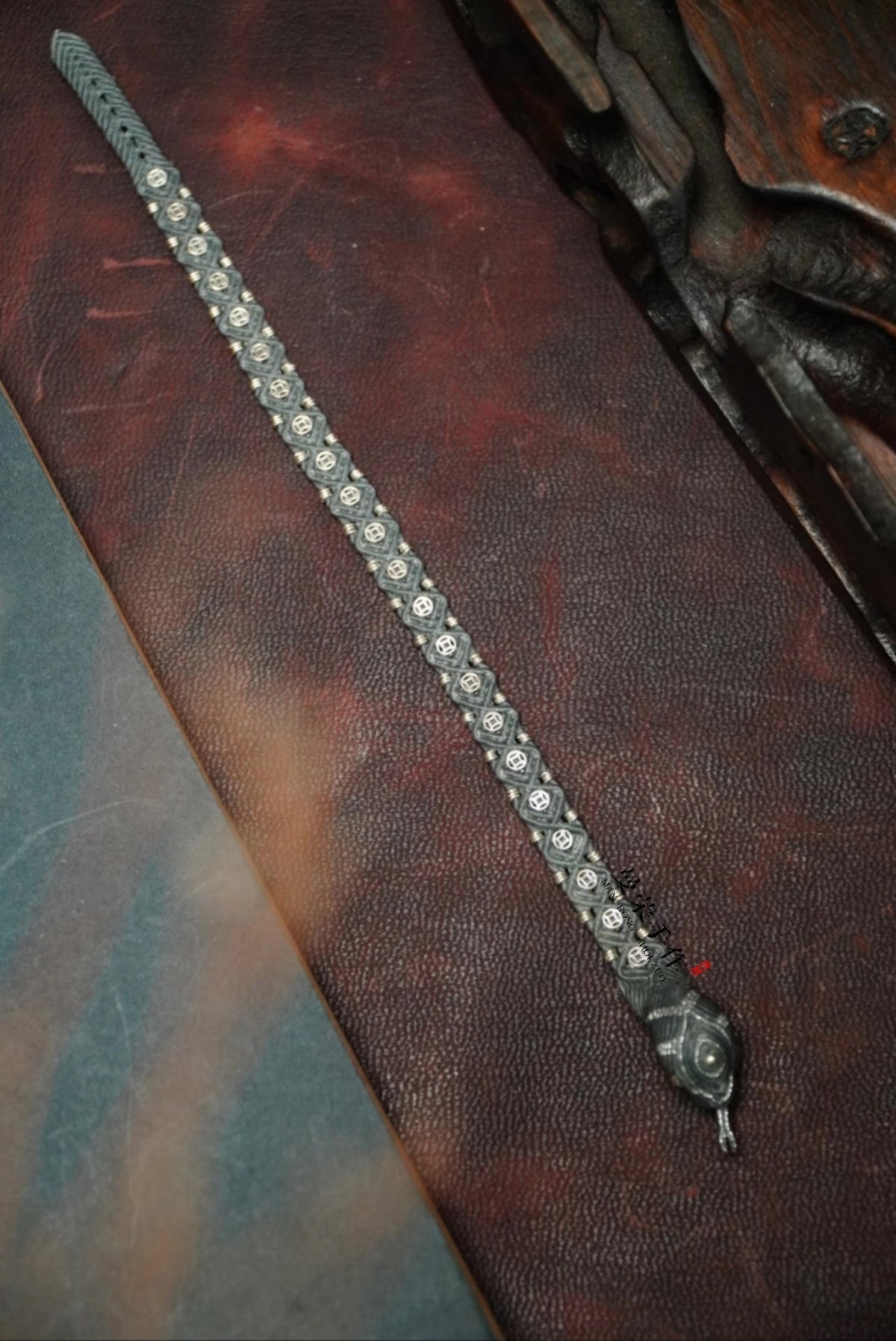 Handwoven Silver Krait Snake Bracelet