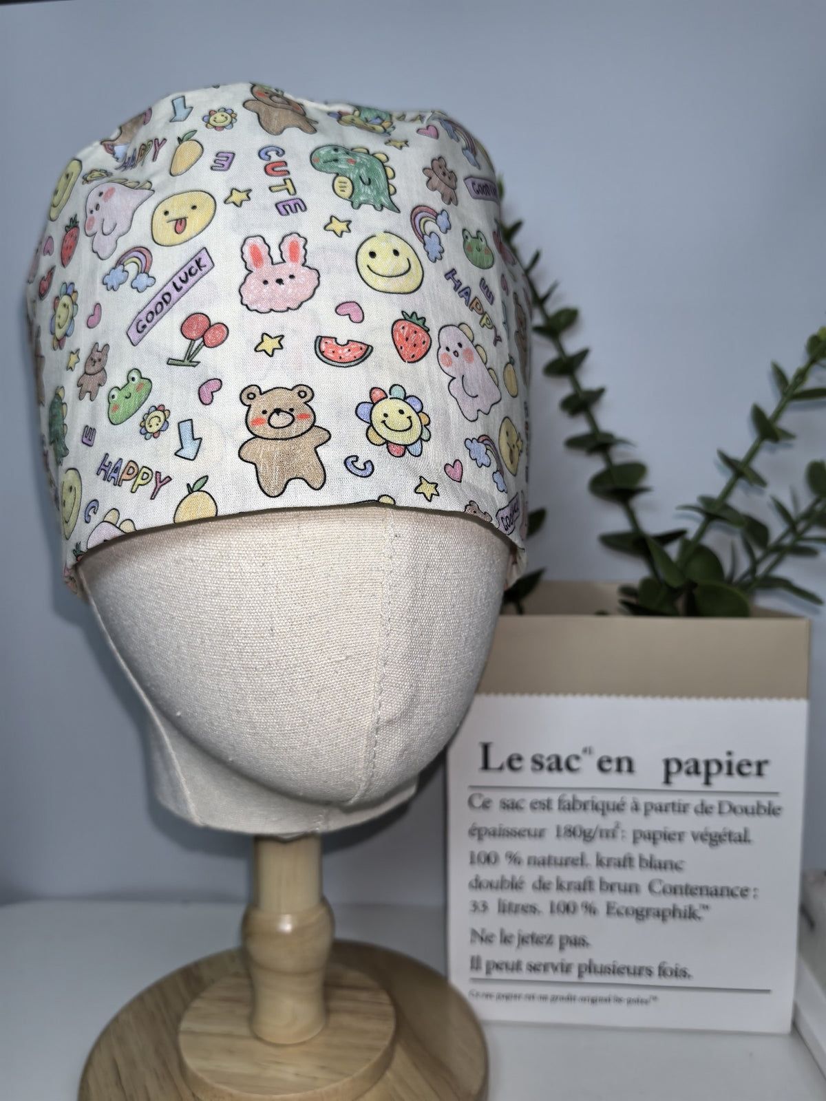 100 Percent Cotton Cartoon Animal Surgical Cap
