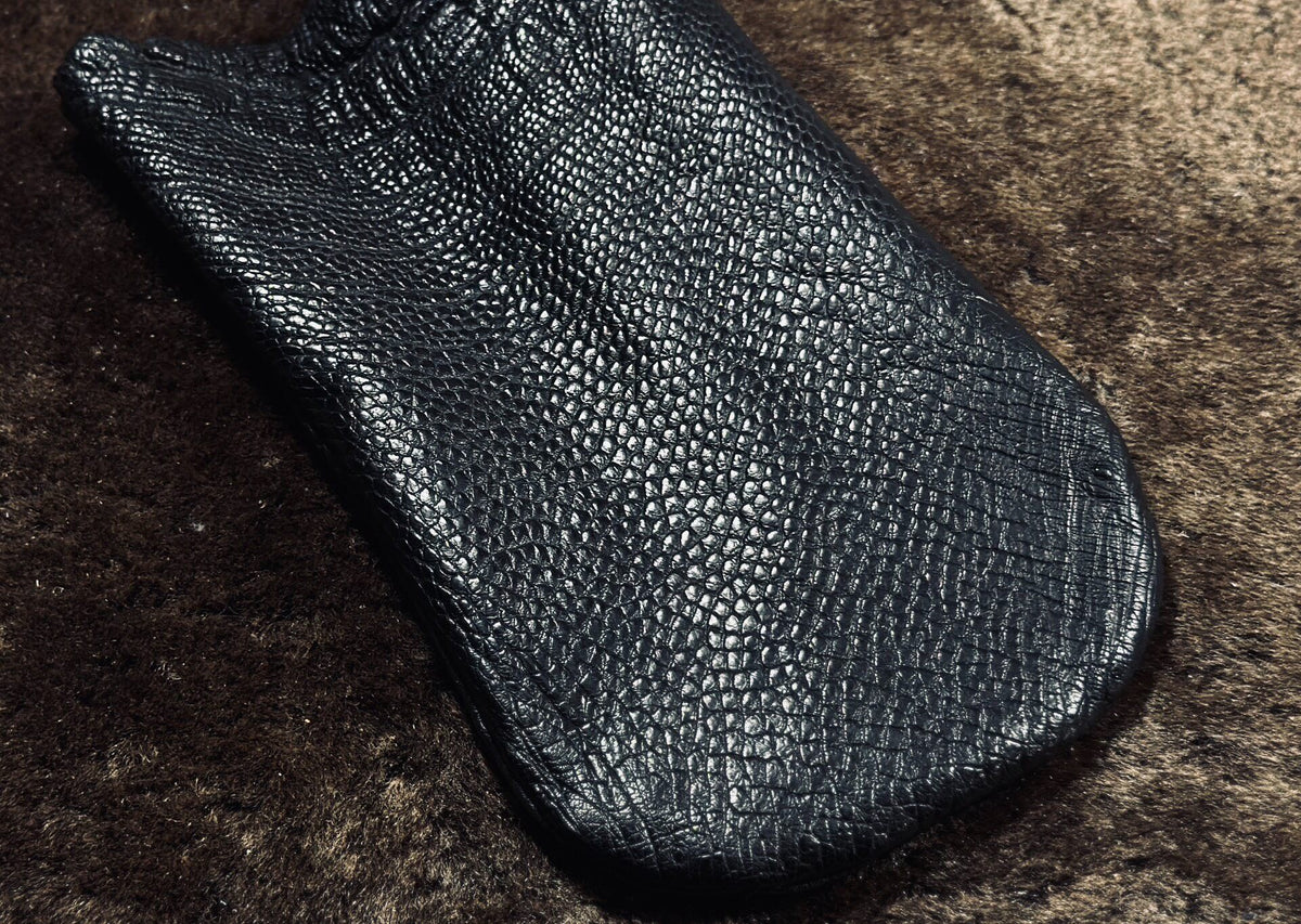 Ostrich Leather Drawstring Pouch