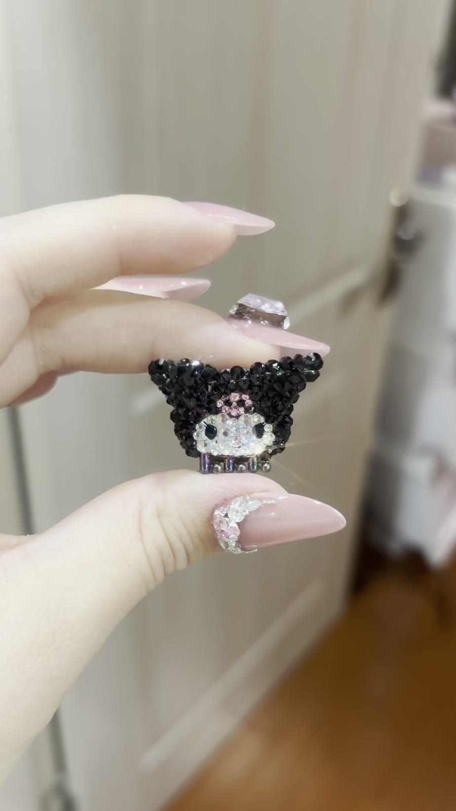 Kuromi Rhinestone Hair Claw Clip