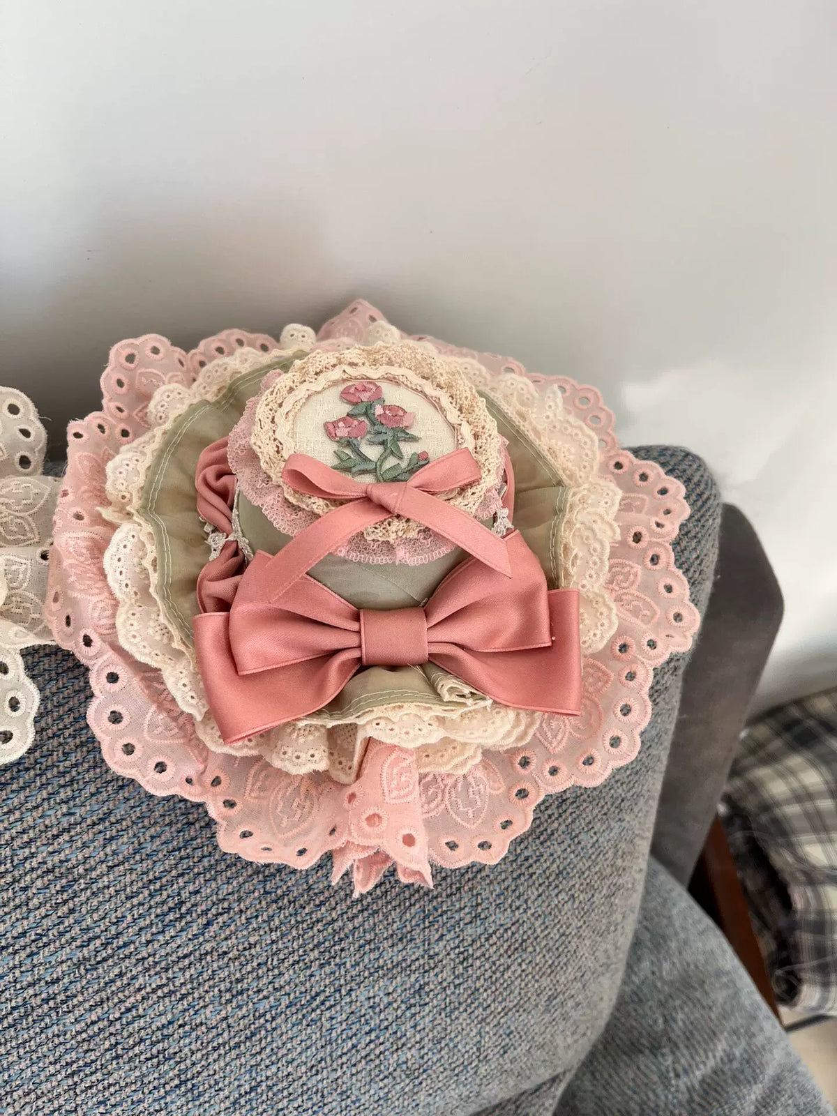Handmade Lolita Lace Bow Mini Hat