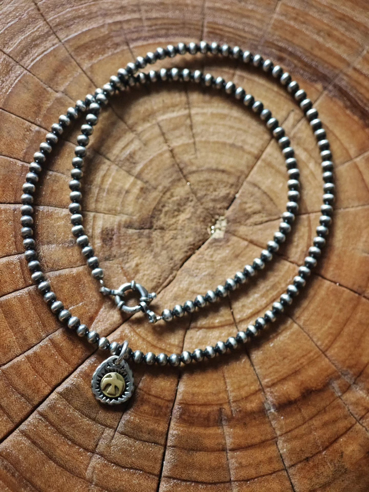 Gunmetal Kralenketting 55cm