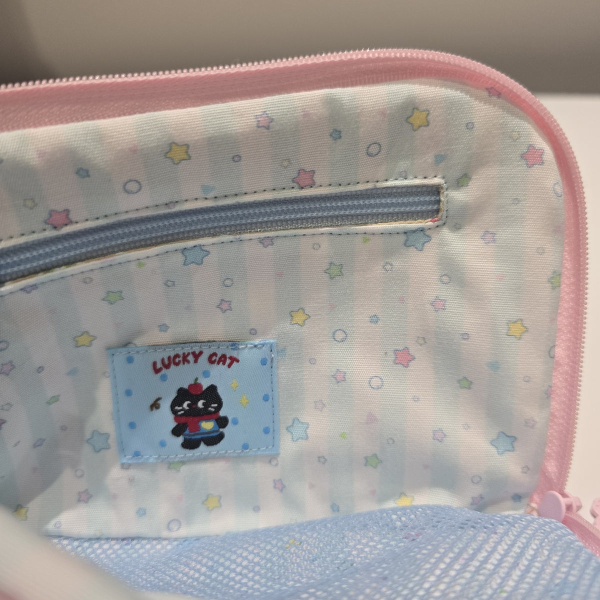 Pink Large Pouch with Storybook Illustration