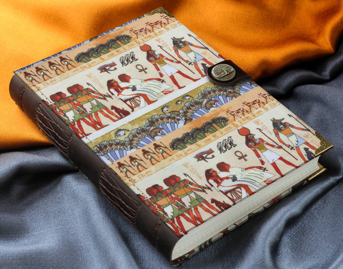 Ancient Egyptian Journal with Leather Spine