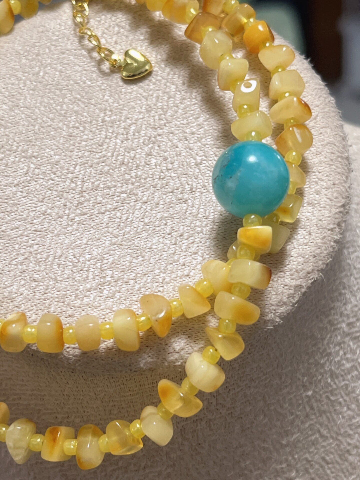 Natural Russian Beeswax Amber Necklace