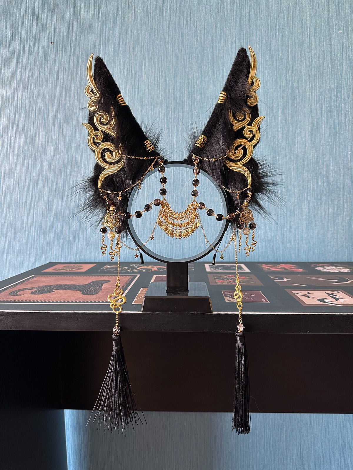 Anubis Ears Headpiece Gold Filigree