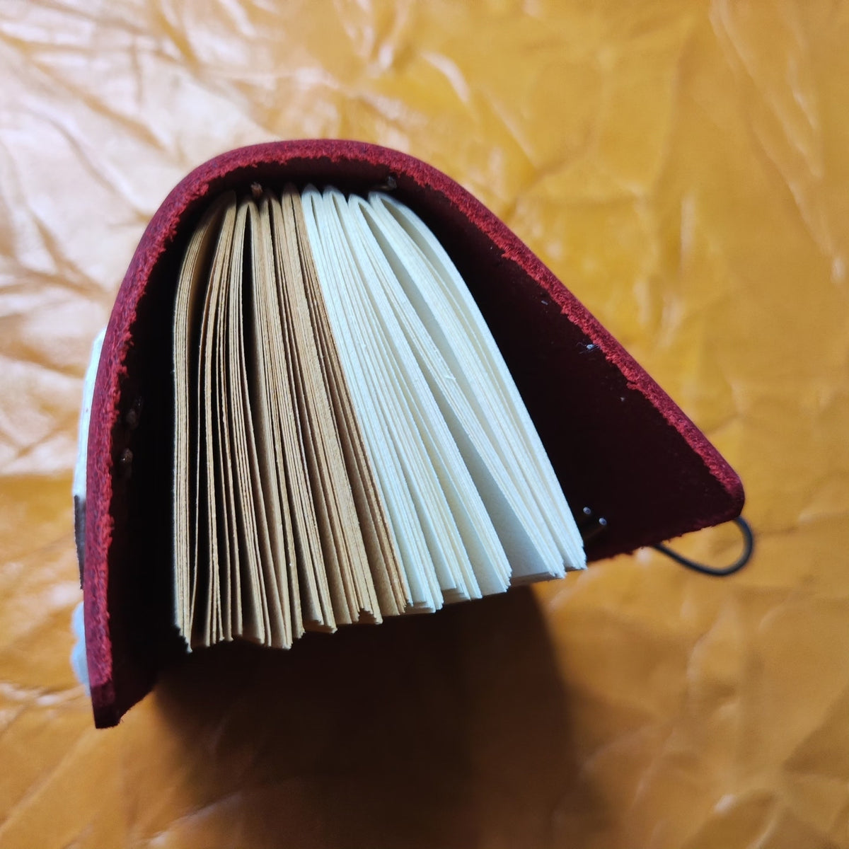 Burgundy Leather Journal with Cameo Closure