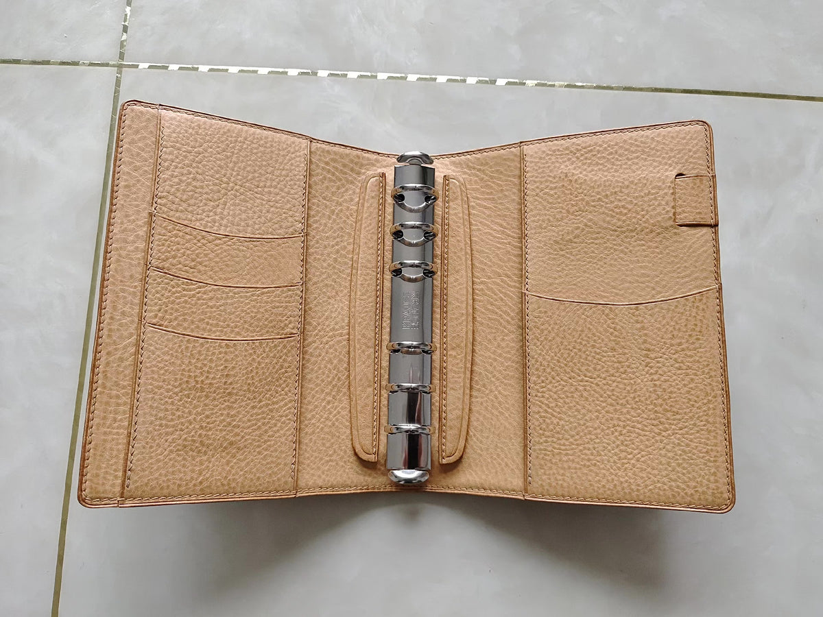 A6 Shell Cordovan Leather Six Ring Notebook