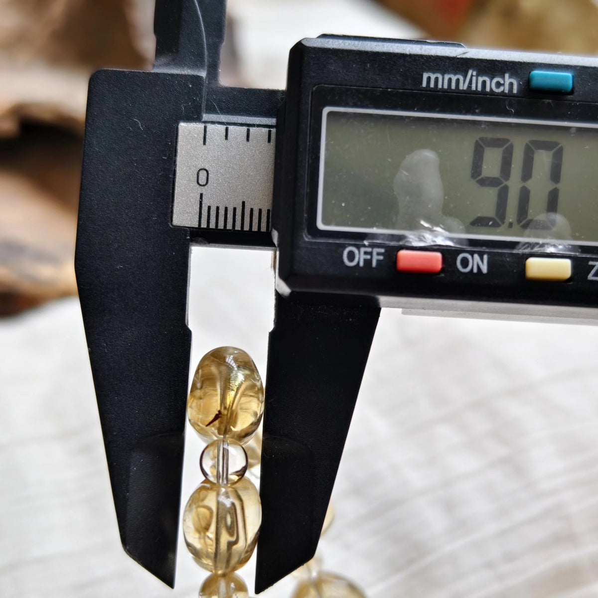 Citrin-Herzperlenarmband 12,5mm