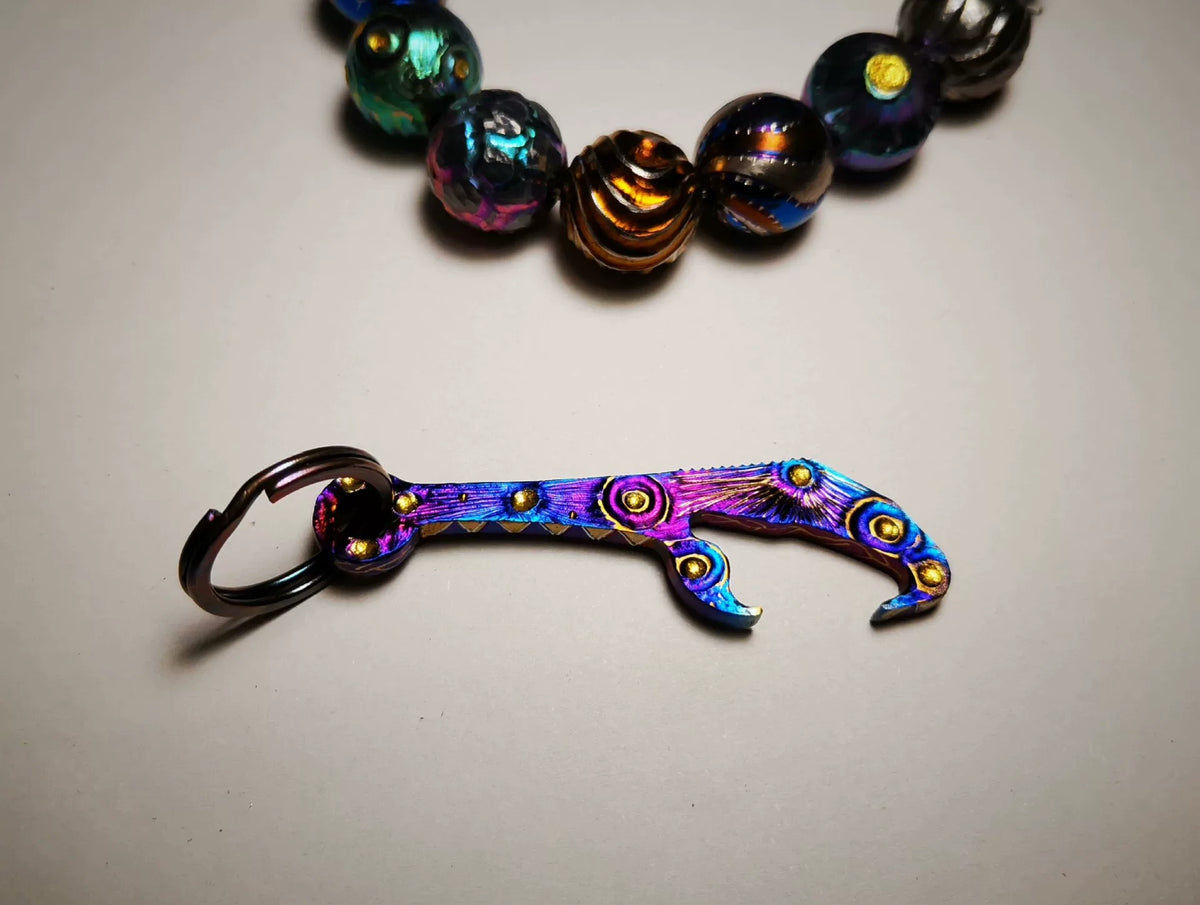 チタン合金ボトルオープナー キーホルダー ペンダント
