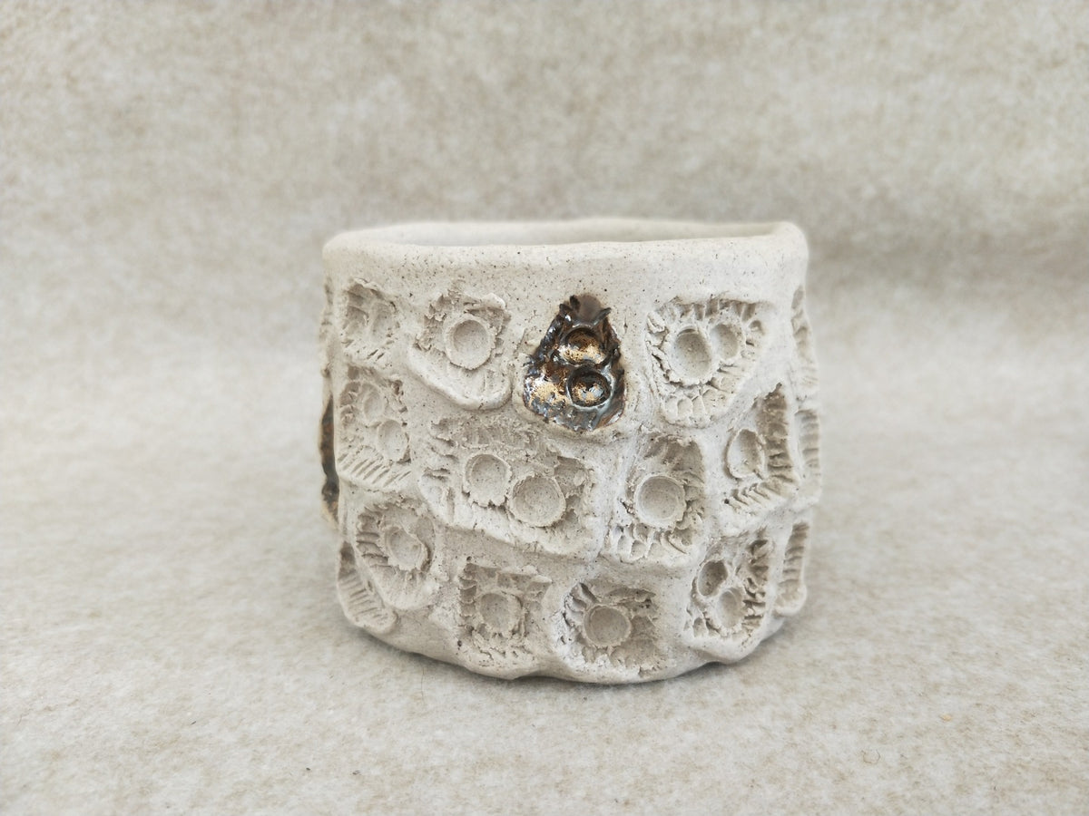 Handcrafted Ceramic Caudex Planter Beige Speckled