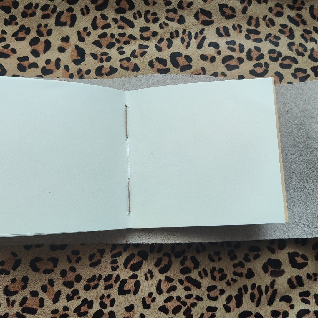 Printed Cowhide Journal with Botanical Cover