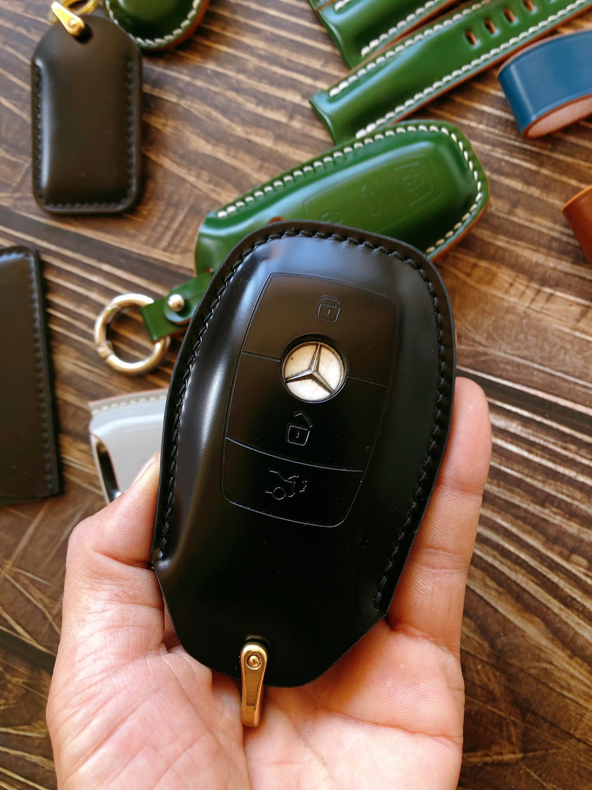 Japanese Shinki Leather Mercedes Key Case