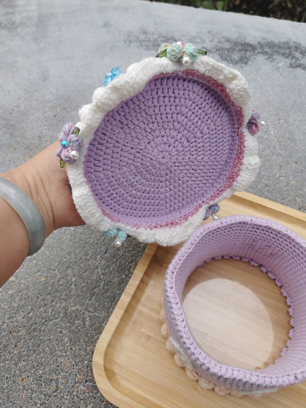 Crochet Birthday Cake Storage Box