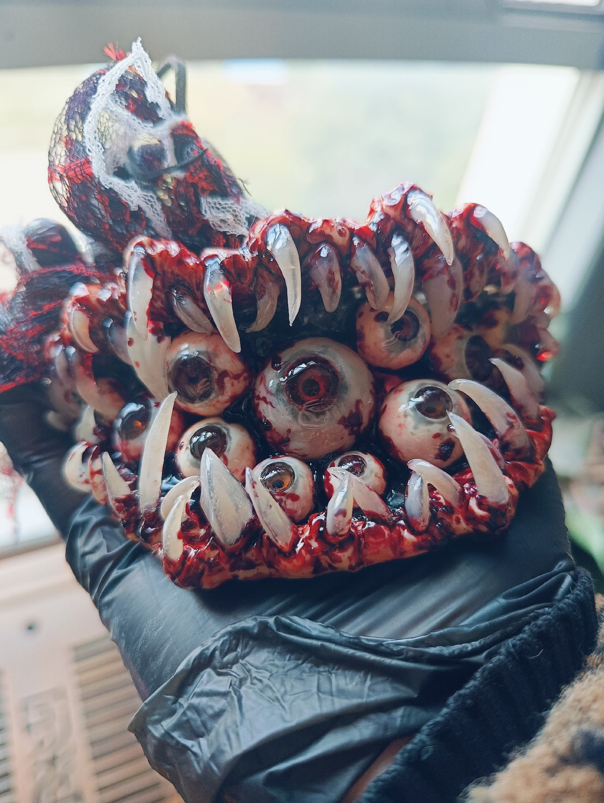 Cthulhu Eye Pendant Necklace Bloody Teeth