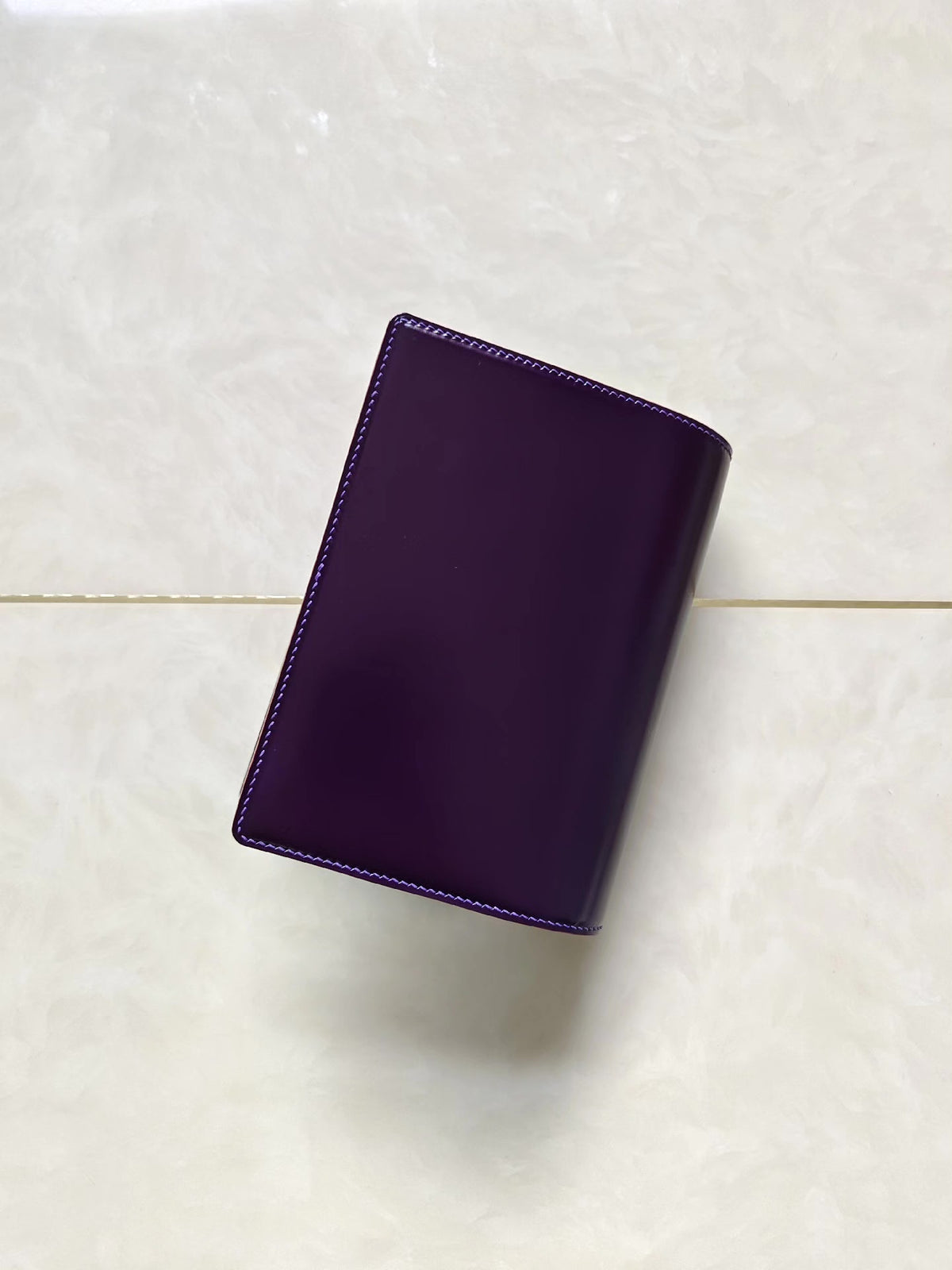 Purple Cordovan Leather A6 Loose Leaf Notebook