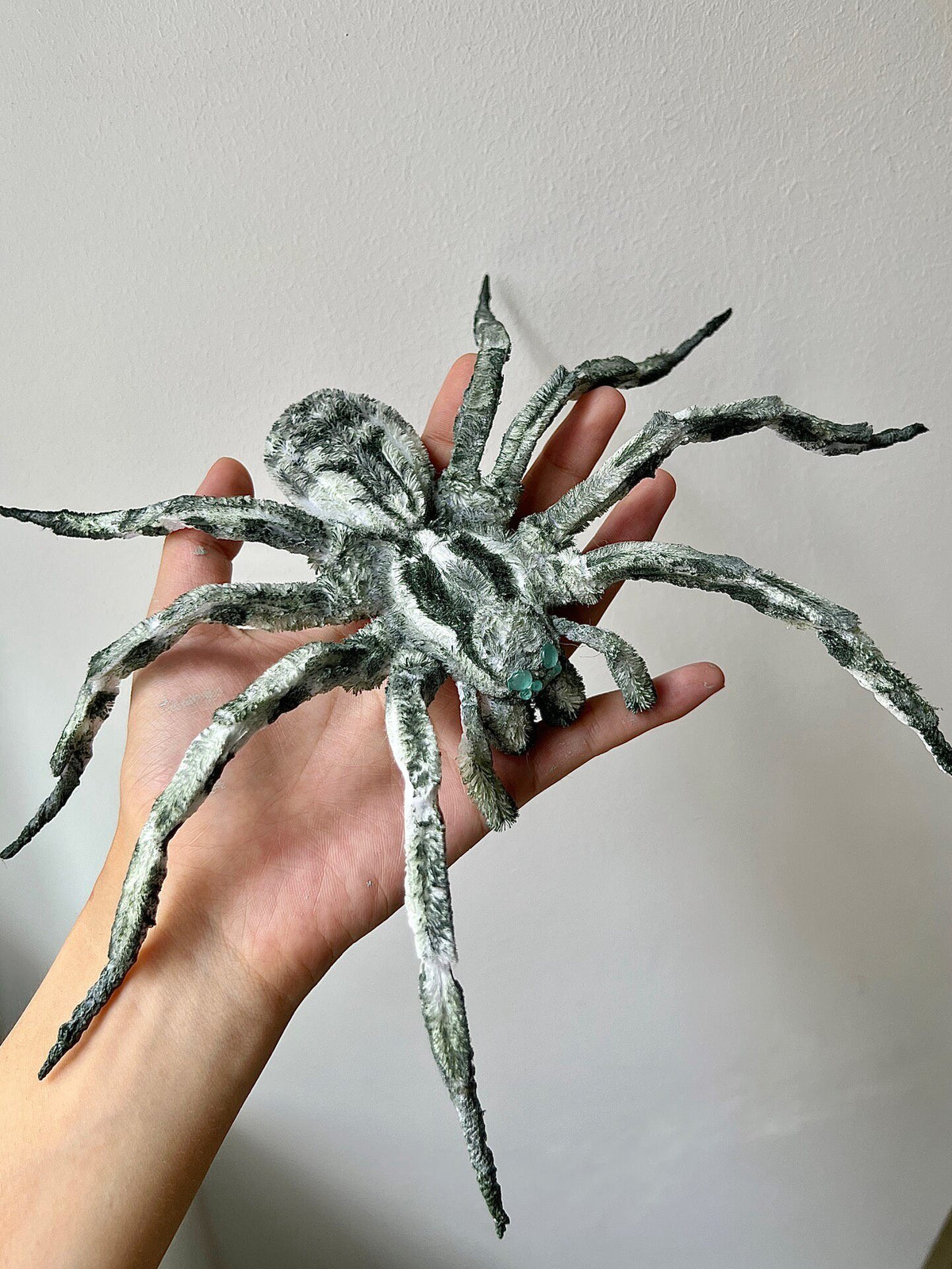 Chenille Stem Plush Spider with Poseable Legs