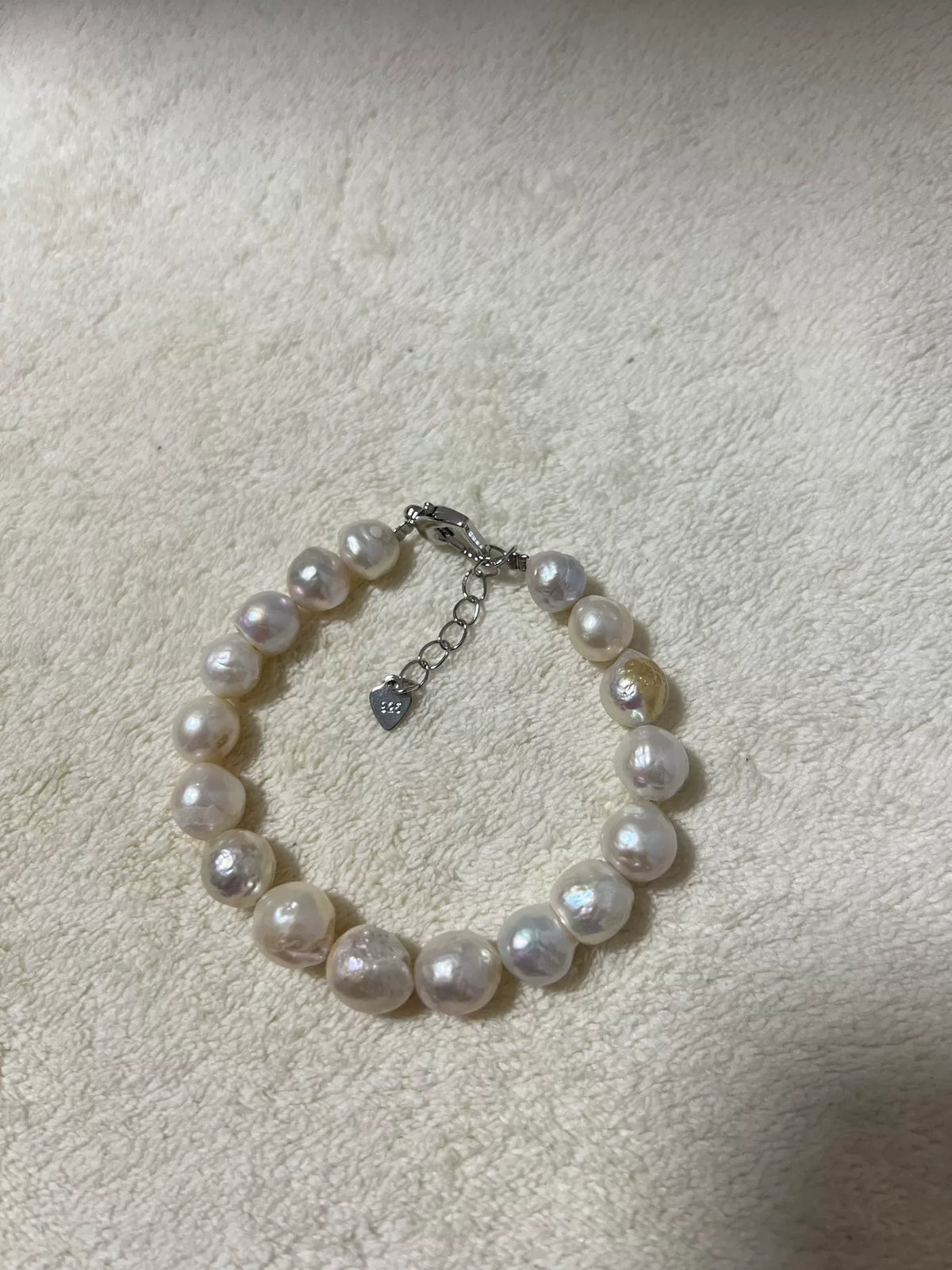 Pulseira de Pérolas Barroca Feita à Mão 8-10mm