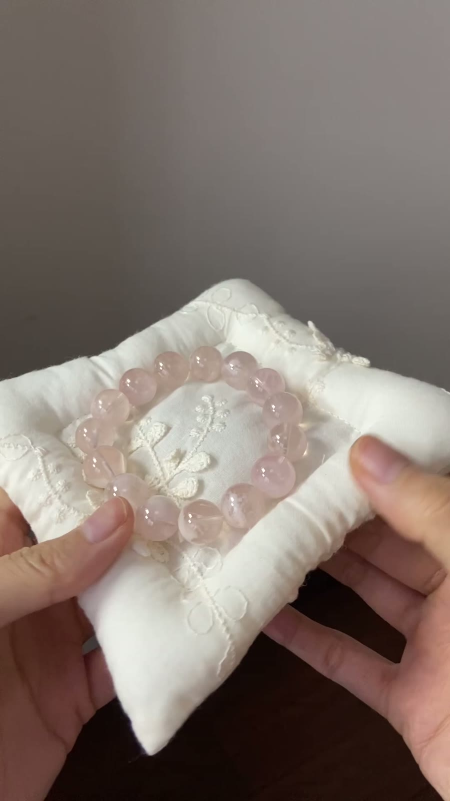 Roze Snowflake Phantom Quartz Kristalarmband