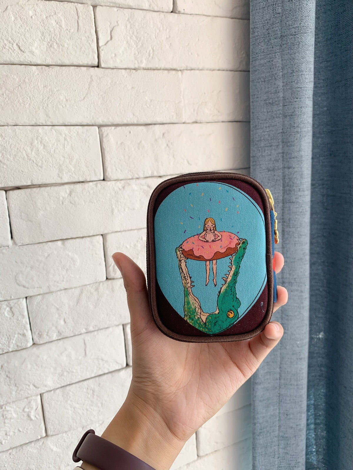 Vintage Circus Zippered Oxford Pouch