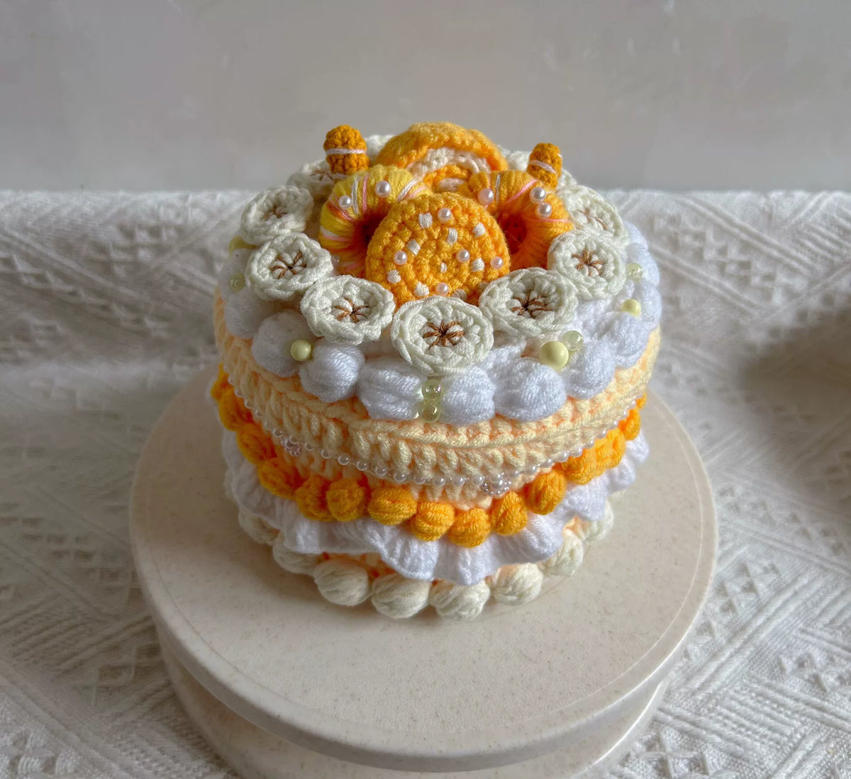 バナナケーキのクロシェ収納ボックス