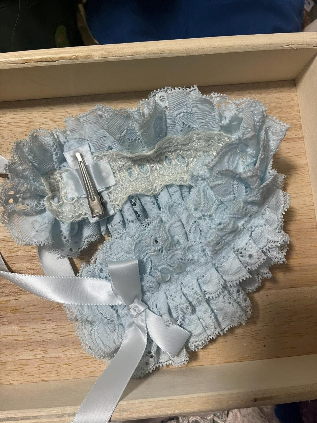 Blue Lace Lolita Headband Vintage Doll