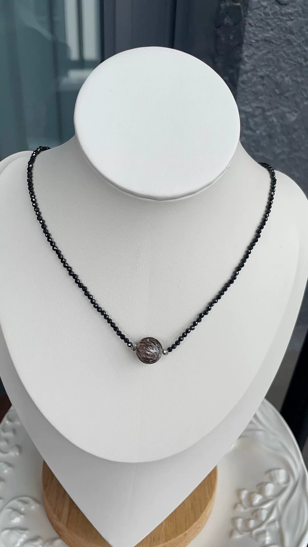 11.1mm Tahitian Pearl Dragon Scale Necklace