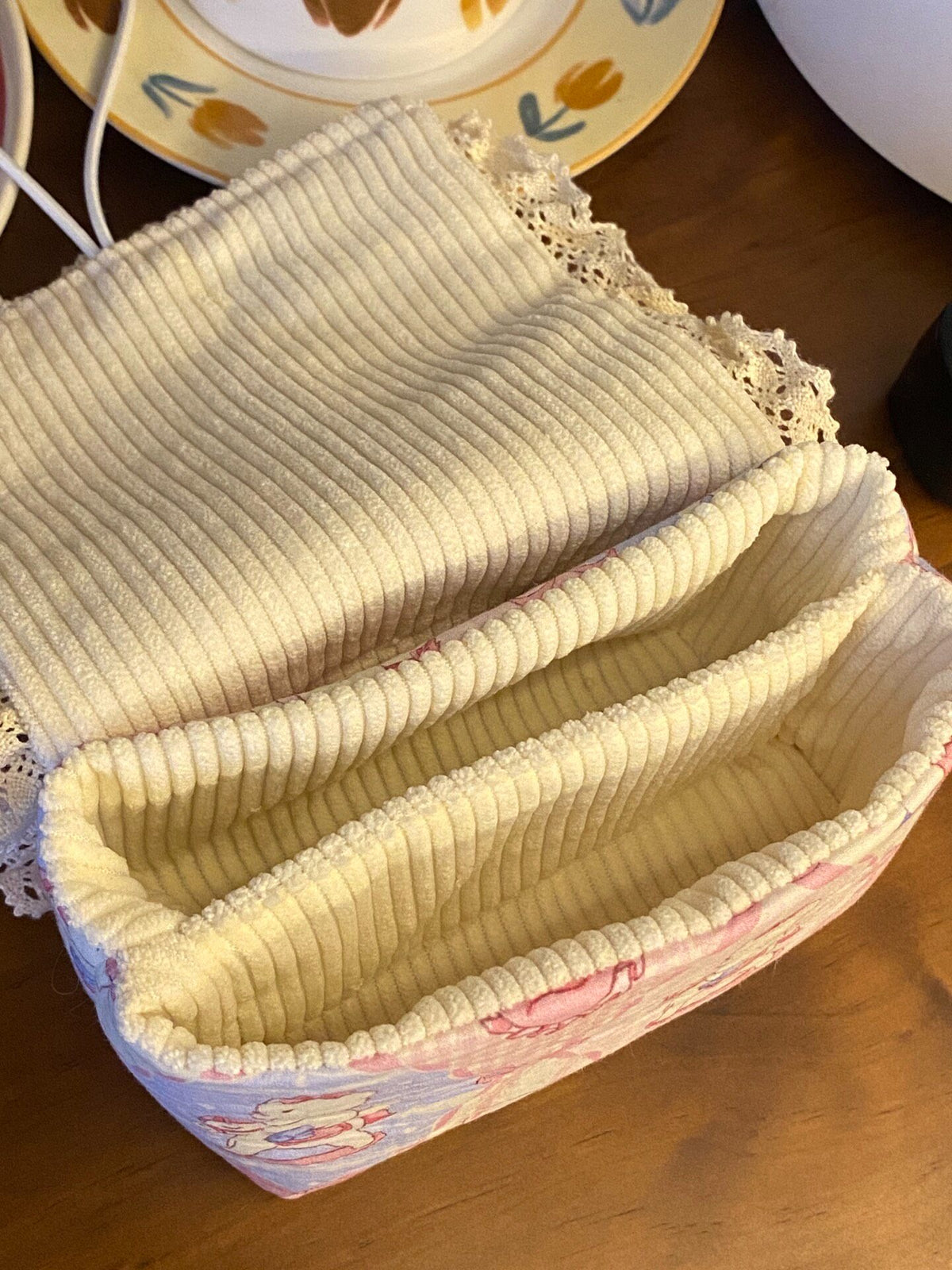 Handmade Lace Princess Double Layer Cosmetic Bag