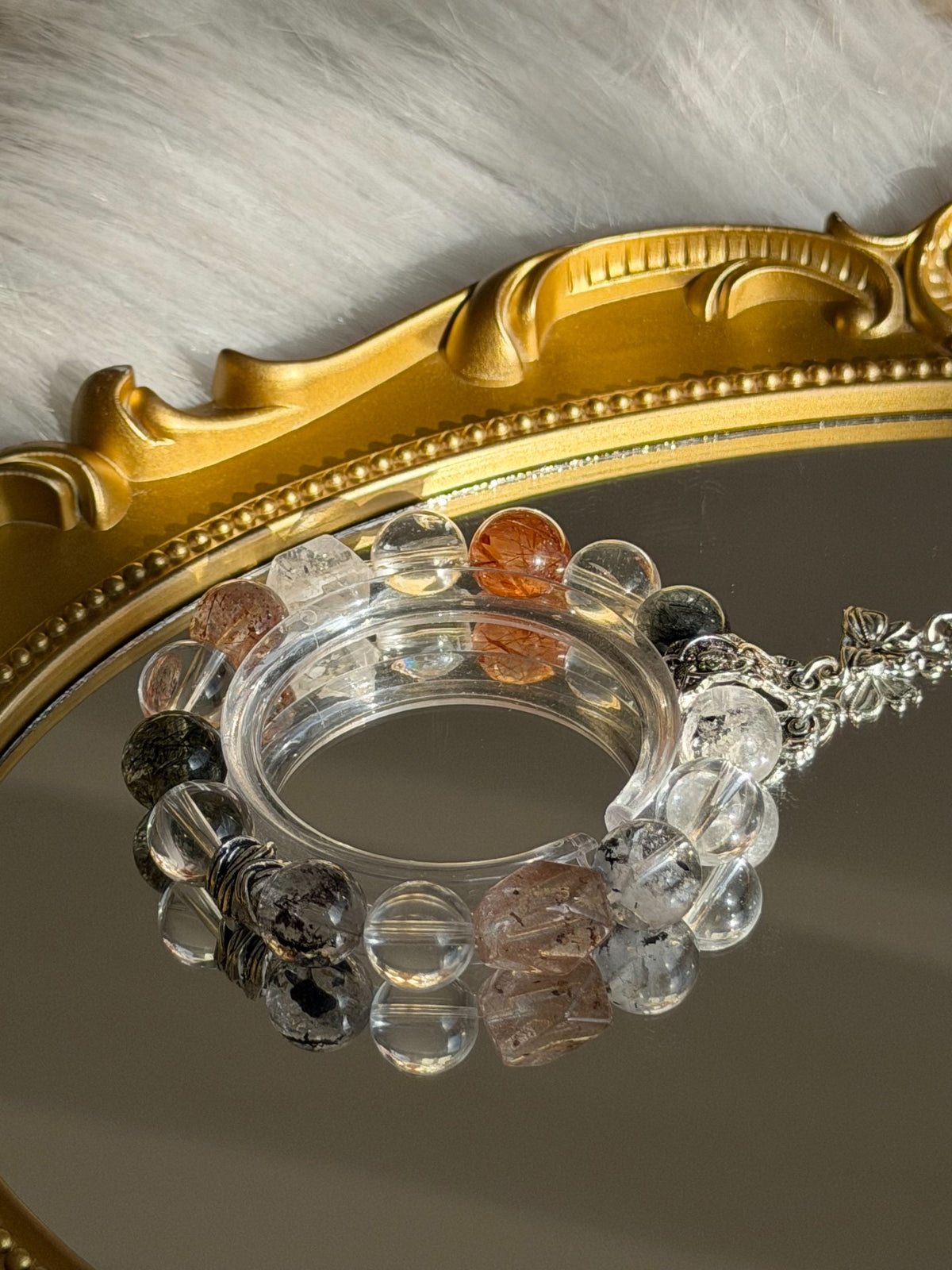 Bracciale con Perline in Cristallo Naturale 12mm
