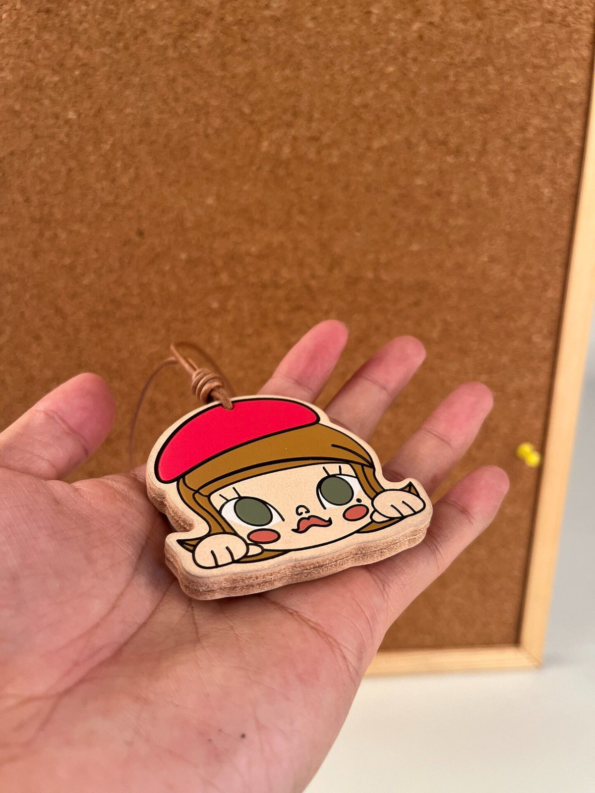 Molly Leather Charm Keychain Car Accessory