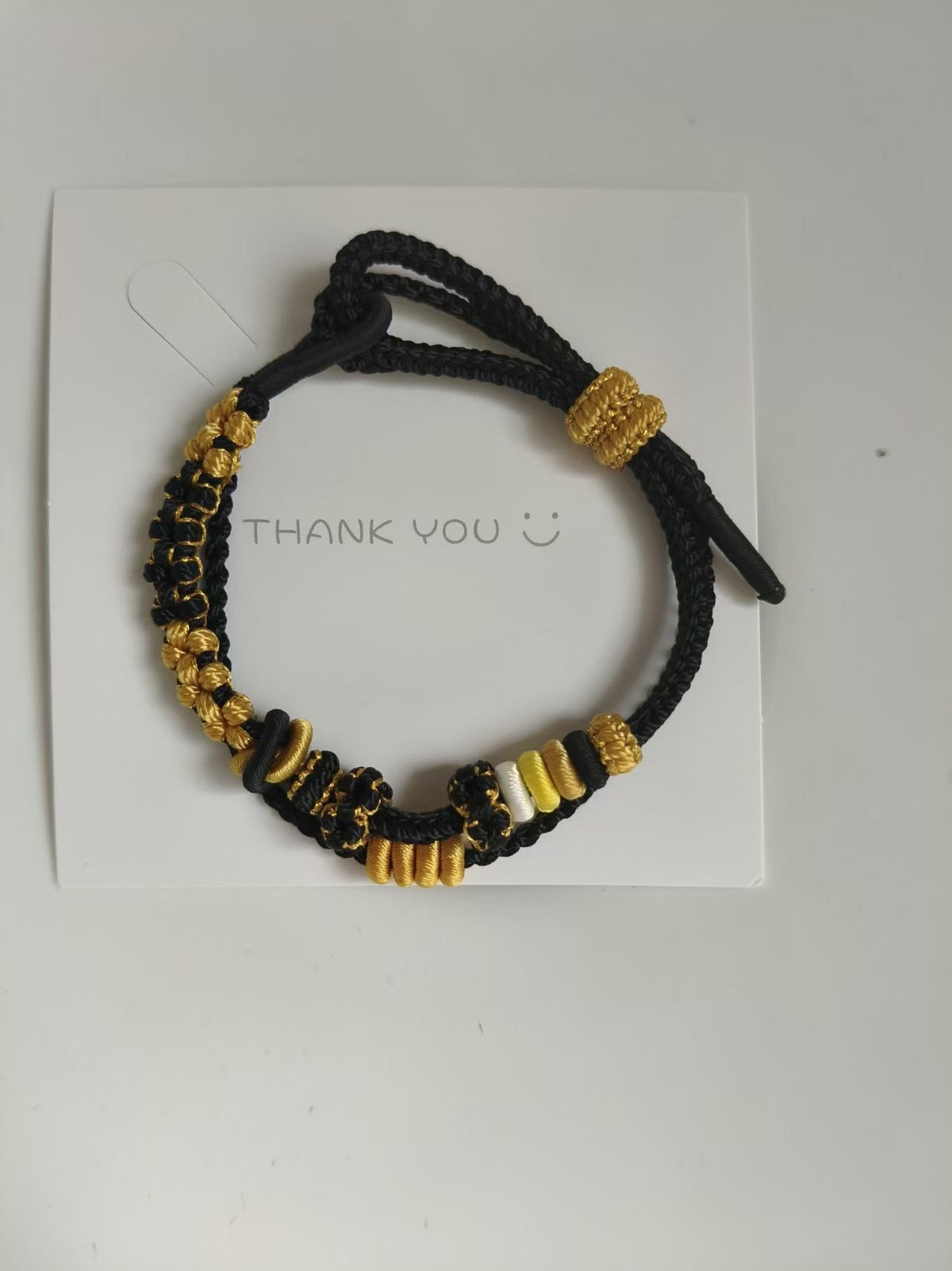 Handwoven Black Gold Double Layer Bracelet