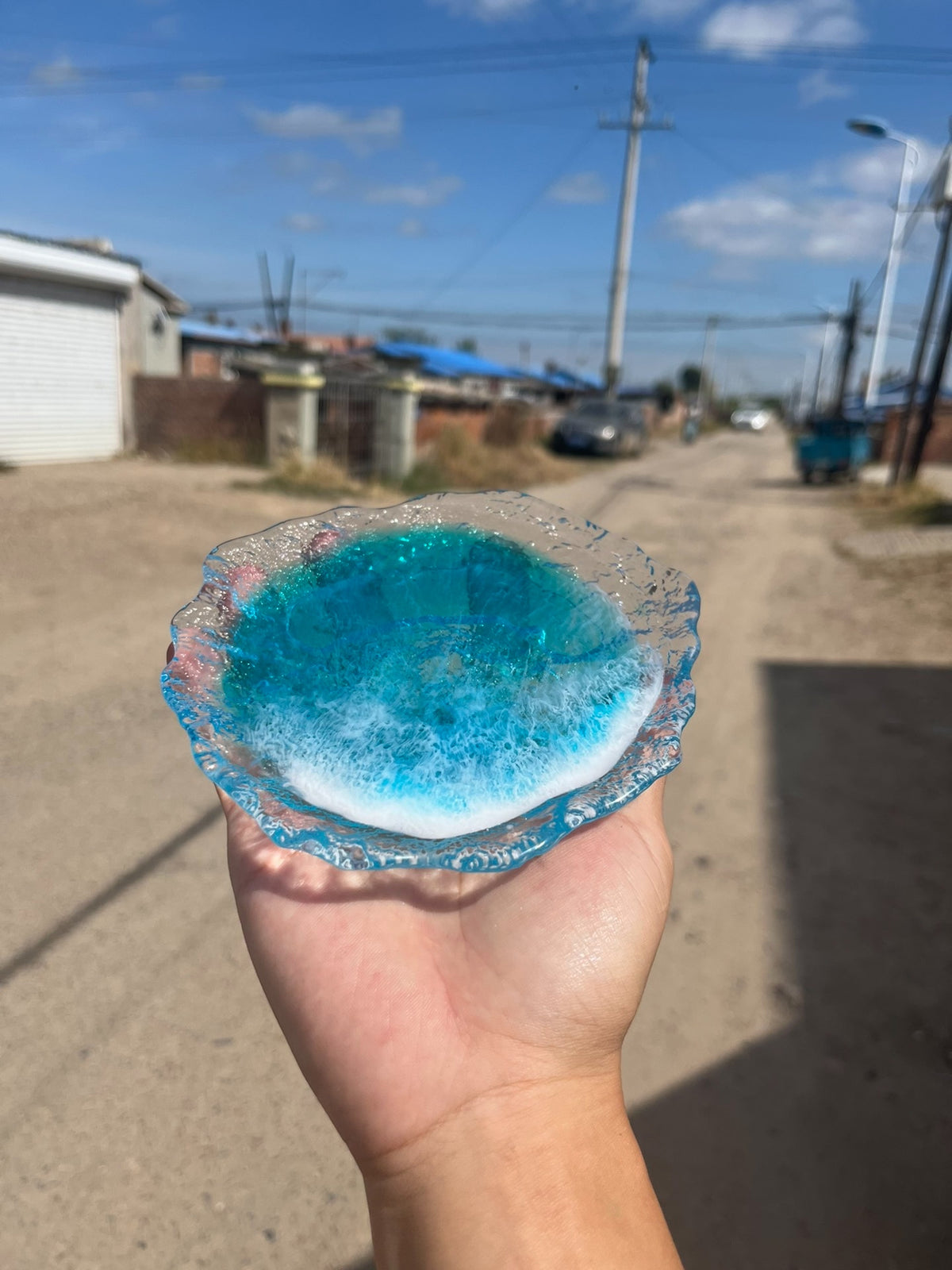 Ocean Wave Resin Coaster Set