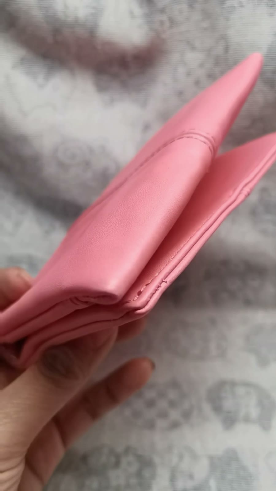 A7 Pink Sheepskin Leather Binder Cover