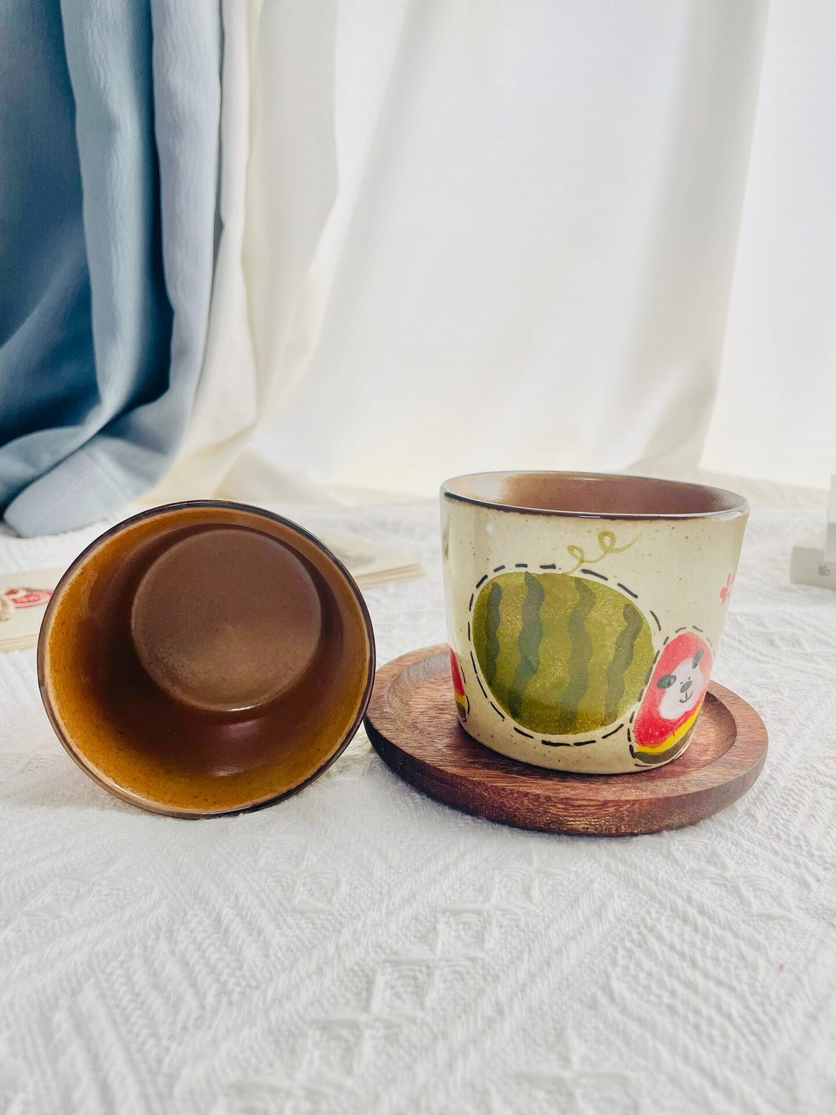 Hand Painted Watermelon Ceramic Coffee Cup 240ml