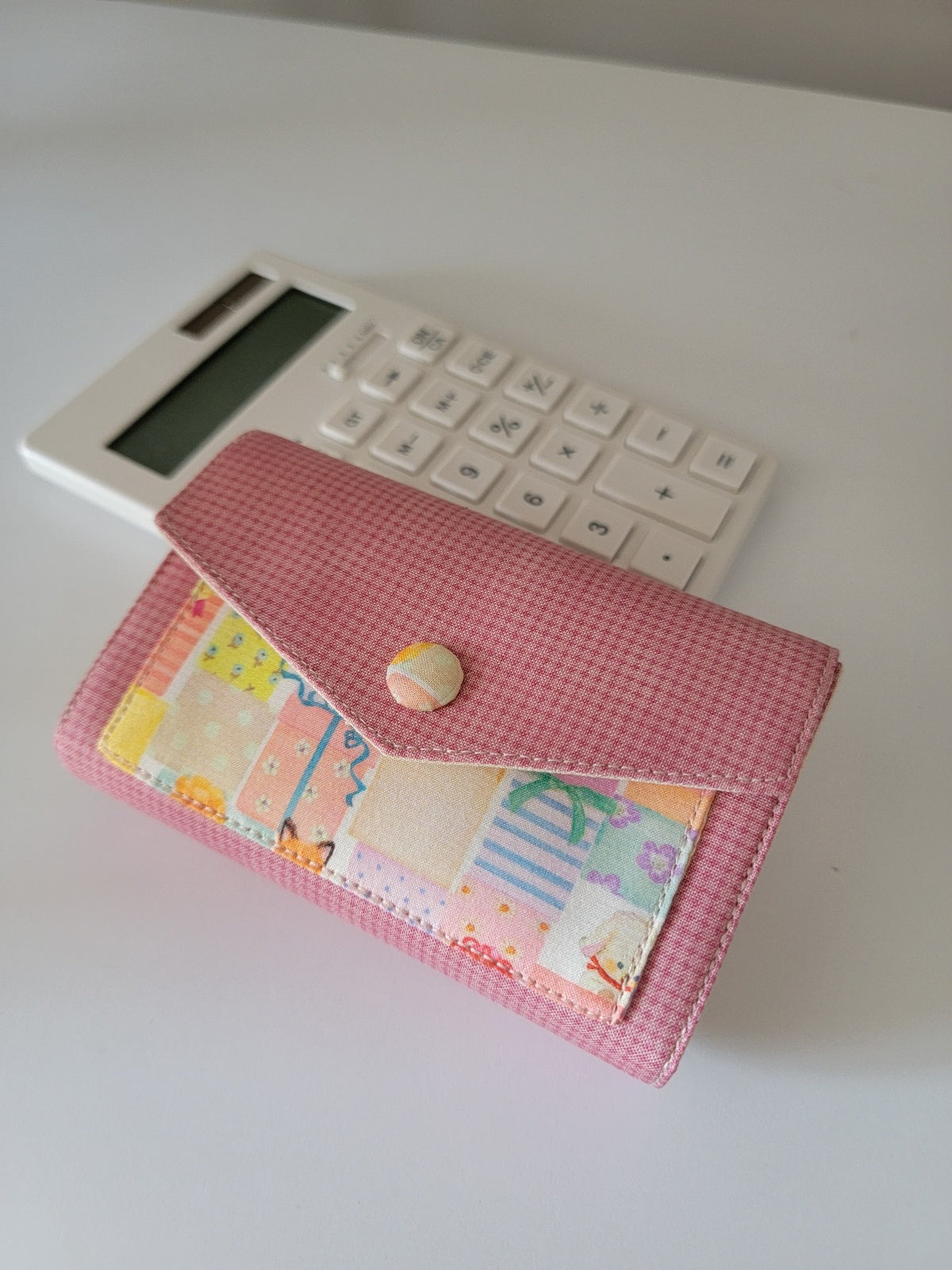 Handmade Pink Fabric Envelope Wallet