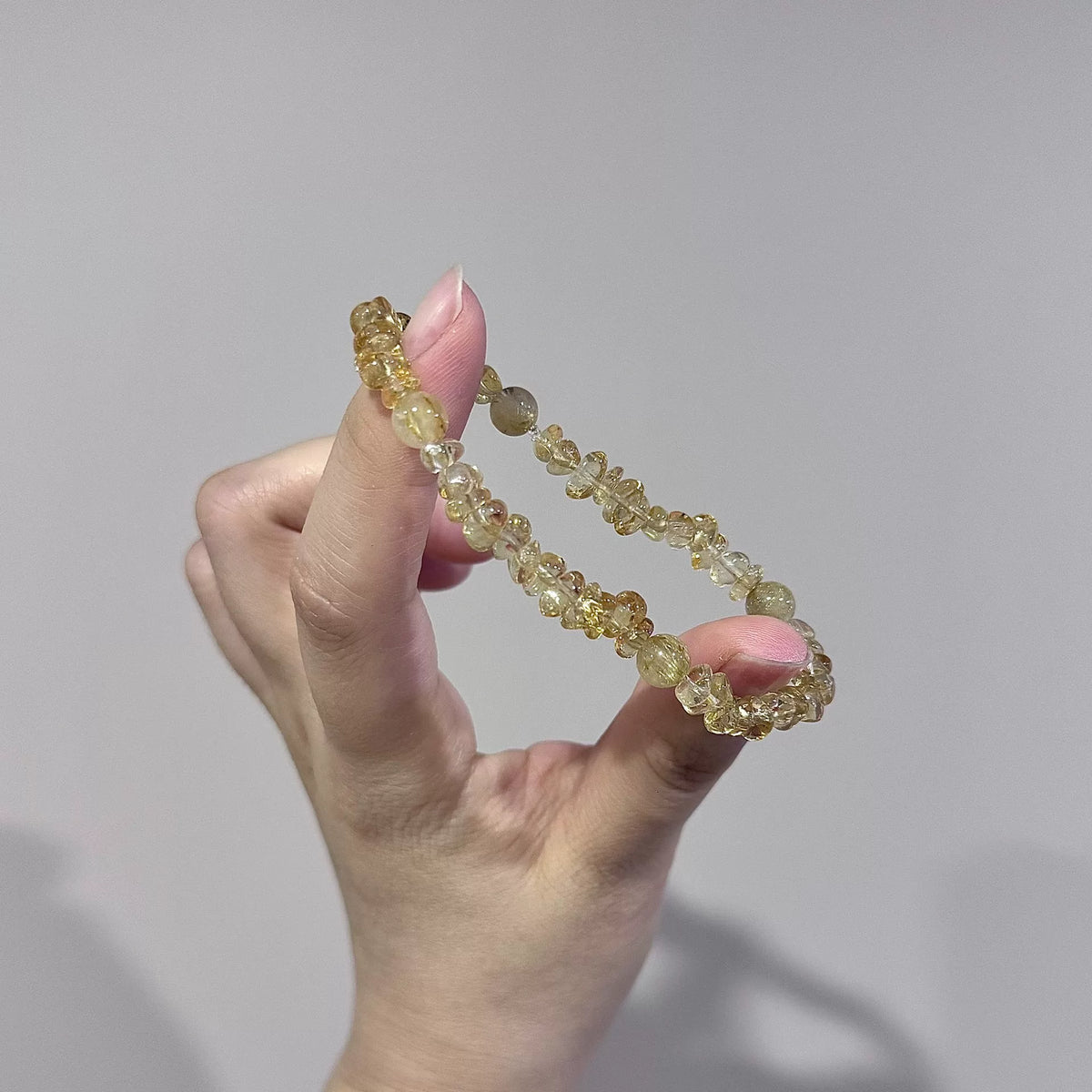 Geel Kristal en Rutilatiekwarts Armband