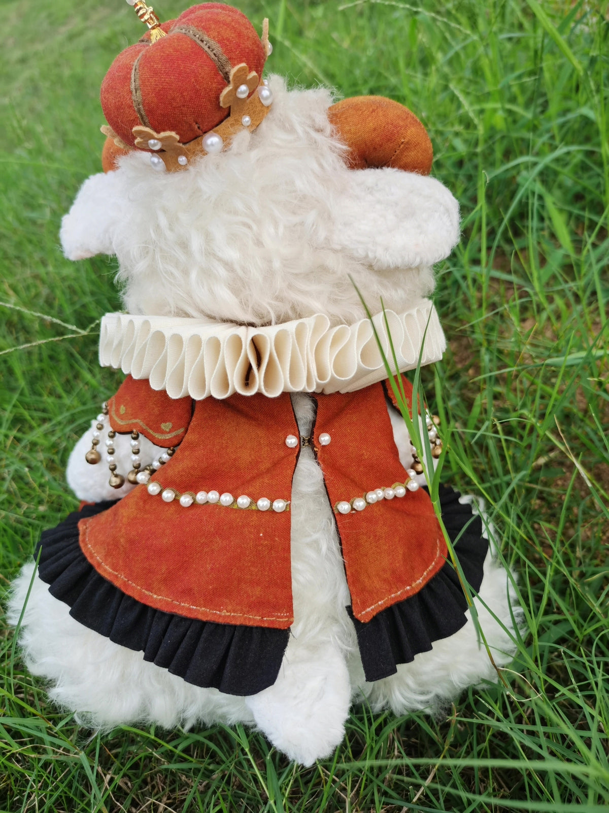 Articulated Sheep Doll with Curly Fur