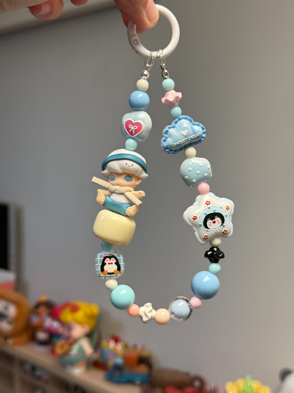 Handmade Beaded Pastel Phone Charm