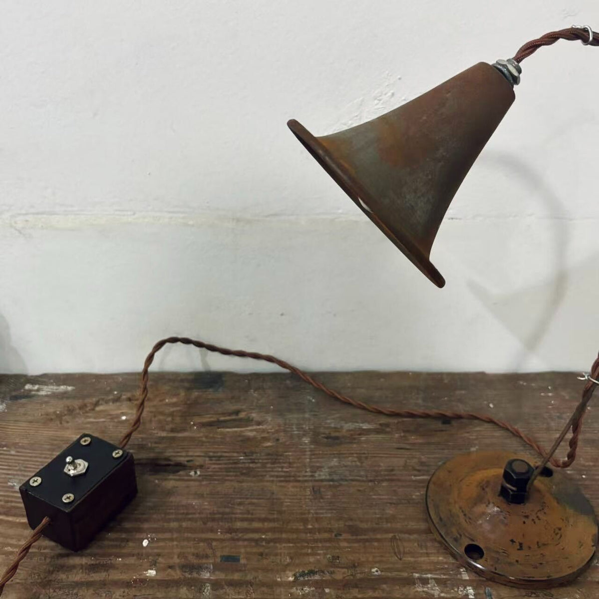 Vintage Industrial Handcrafted Desk Lamp 35cm
