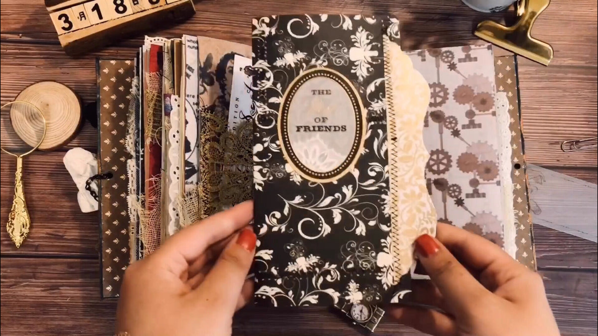 Sherlock Holmes Velvet Junk Journal Scrapbook