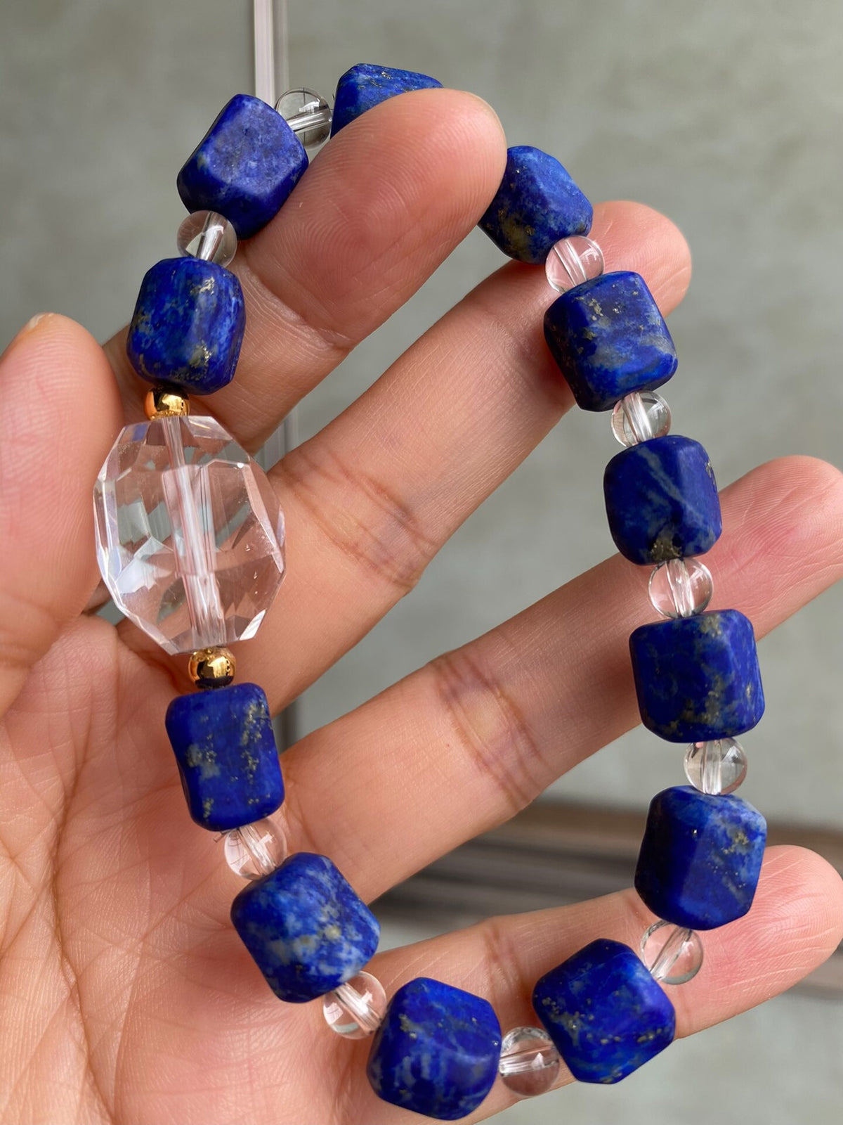 Lapis Lazuli Quartz Beaded Bracelet