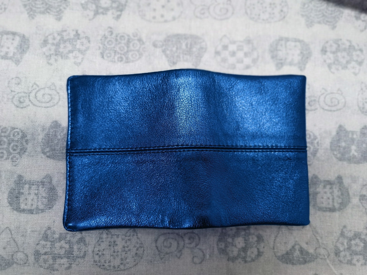 M5 Metallic Blue Sheepskin Ring Binder Cover